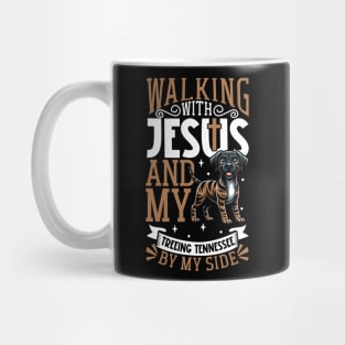 Jesus and dog - Treeing Tennessee Brindle Mug